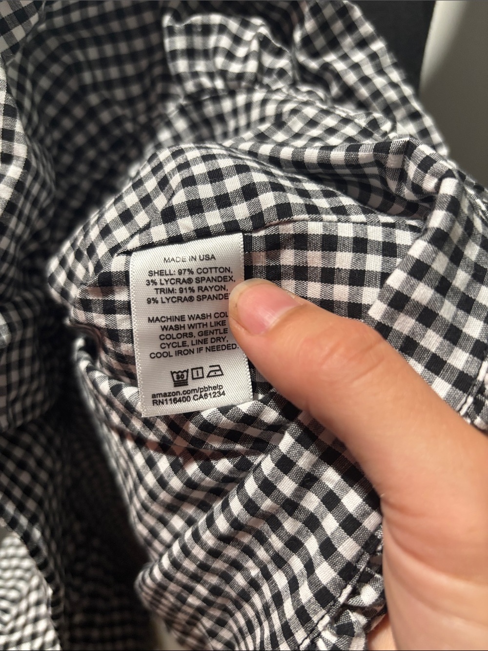 New NWT LE BOP Piper combo gingham mini bubble hem dress sold out size small - Picture 4 of 5